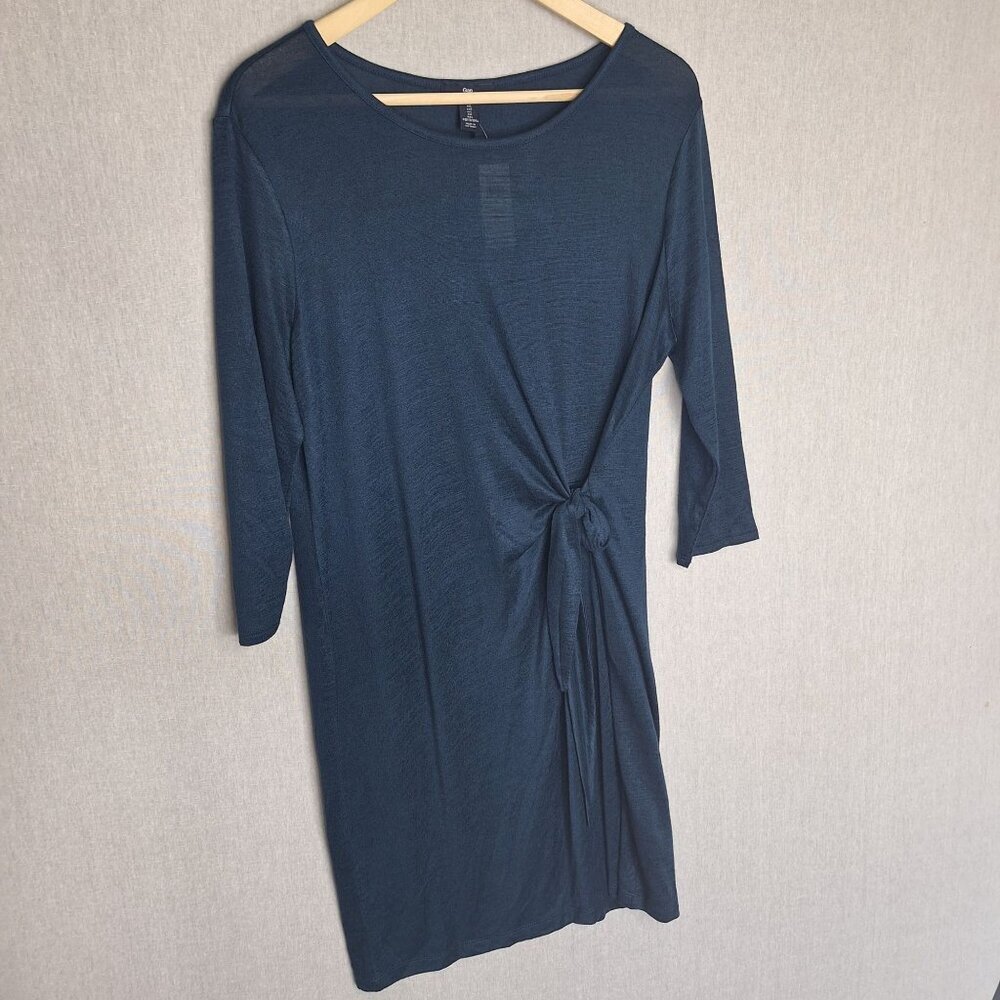 NWT Gap Lightweight Long Sleeve Knot Dress Size L Stretchy Flattering Soft Prepp - Picture 6 of 8